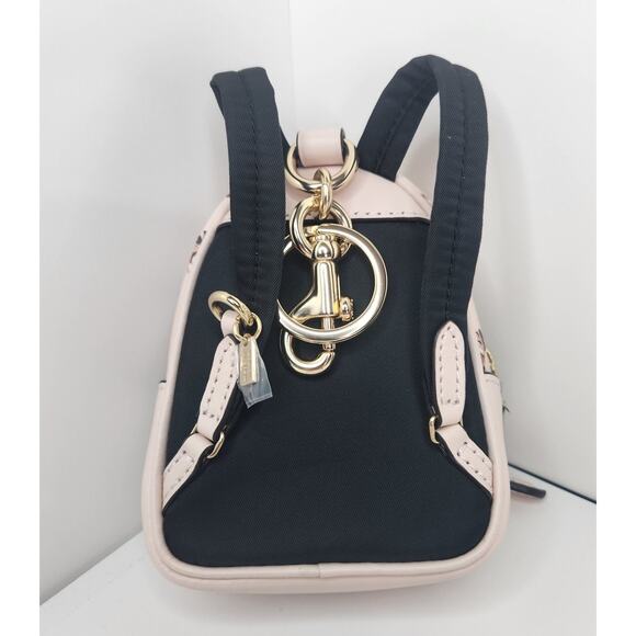 COACH Mini Court Backpack Bag Charm With Rosette Print BLUSH MULTI CAA68 Soldout - Picture 6 of 12
